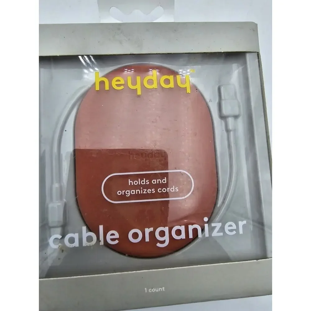 Heyday Portable Silicone Cable Organizer - Cedar Wood